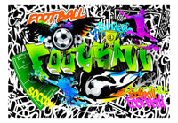 Artgeist Football Graffiti Vlies Fototapete | Yourdecoration.de