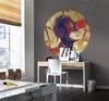 Komar Avengers Painting Captain Marvel Helmet Zelfklevend Fototapete 125x125cm Rund Interieur | Yourdecoration.de