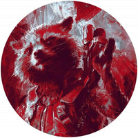 Komar Avengers Painting Rocket Raccoon Zelfklevend Fototapete 125x125cm Rund | Yourdecoration.de