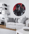 Komar Avengers Painting War-Machine Zelfklevend Fototapete 125x125cm Rund Interieur | Yourdecoration.de