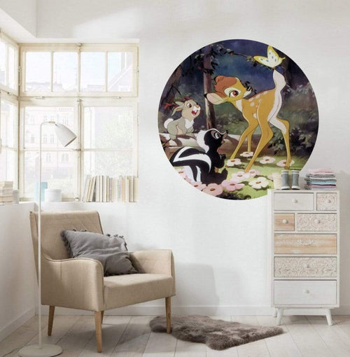 Komar Bambi Butterfly Zelfklevend Fototapete 125x125cm Rund Interieur | Yourdecoration.de