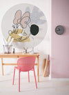 Komar Minnie Line Art Zelfklevend Fototapete 125x125cm Rund Interieur | Yourdecoration.de