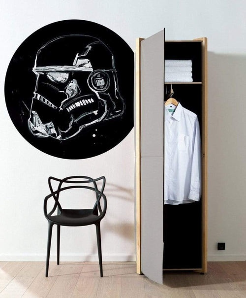 Komar Star Wars Ink Stormtrooper Zelfklevend Fototapete 125x125cm Rund Interieur | Yourdecoration.de