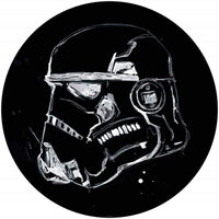 Komar Star Wars Ink Stormtrooper Zelfklevend Fototapete 125x125cm Rund | Yourdecoration.de