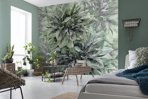 Komar Vlies Fototapete Inx6 036 Emerald Flowers Interieur | Yourdecoration.de
