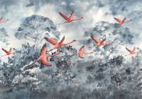 Komar Vlies Fototapete Inx8 053 Flamingos In The Sky | Yourdecoration.de