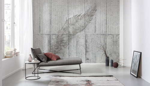 Komar Vlies Fototapete X7 1023 Concrete Feather Interieur | Yourdecoration.de