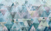 Komar Triangles Blue Vlies Fototapete 400x250cm 4-bahnen | Yourdecoration.de