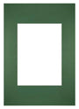 Passe-Partout 21x29,7cm Karton Waldgrün Rand Gerade - Vorne | Yourdecoration.de