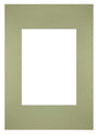 Passe-Partout 21x29,7cm Karton Mintgrün Rand Gerade - Vorne | Yourdecoration.de