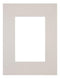 Passepartout 18x24cm Karton Grau Granit Rand Gerade - Vorne | Yourdecoration.de