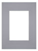 Passepartout 18x24cm Karton Grau Rand Gerade - Vorne | Yourdecoration.de