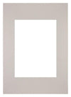Passepartout 20x28cm Karton Grau Granit Rand Gerade - Vorne | Yourdecoration.de