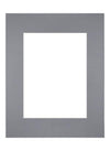 Passepartout 28x35cm Karton Grau Rand Gerade - Vorne | Yourdecoration.de