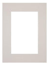 Passepartout 45x60cm Karton Grau Granit Rand 6cm Gerade - Vorne | Yourdecoration.de