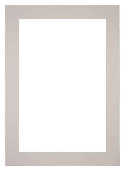 Passepartout 70x100cm Karton Grau Granit Rand 6cm Gerade - Vorne | Yourdecoration.de