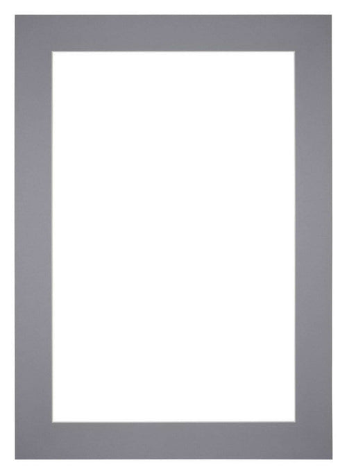 Passepartout 21x29,7cm A4 Karton Grau Rand 6cm Gerade - Vorne | Yourdecoration.de