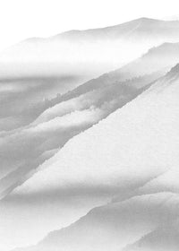 Komar White Noise Mountain Vlies Fototapete 200x280cm 2-bahnen | Yourdecoration.de