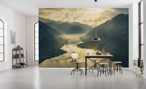 Komar Gold Mountains Vlies Fototapete 400x250cm 8-bahnen Sfeer | Yourdecoration.de
