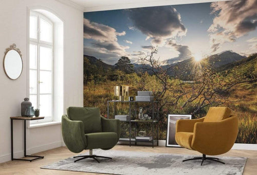 Komar Norwegische Herbstwelten Vlies Fototapete 450x280cm 9-bahnen Sfeer | Yourdecoration.de